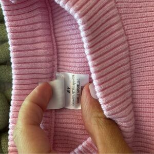 Pink Ribbed Knit Sweater